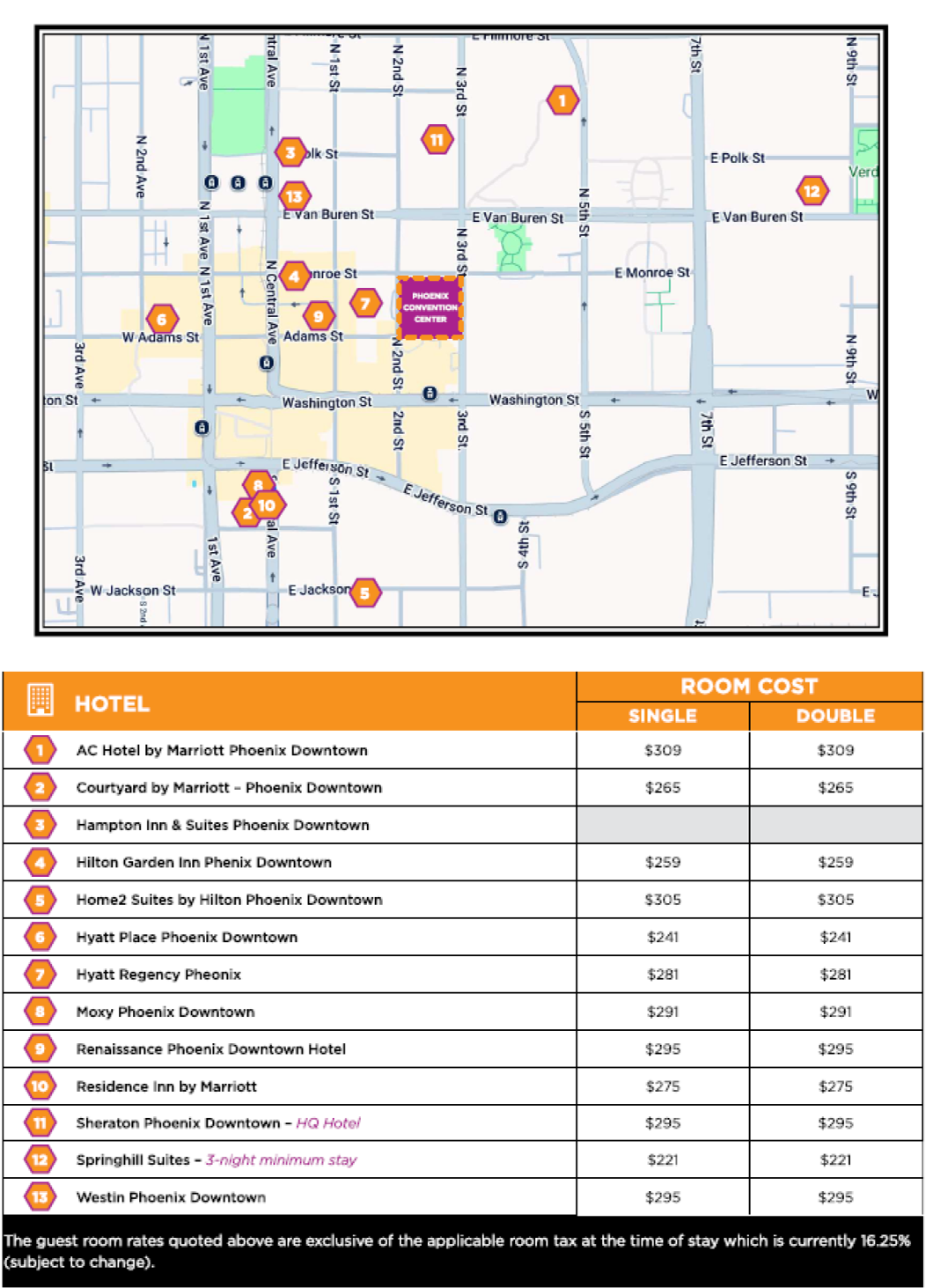 Exhibitor Housing Map and Info