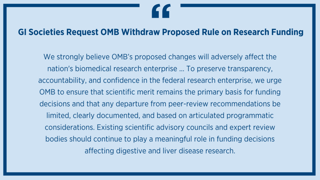 GI Societies Oppose Proposed Federal Rule That Would Reshape Biomedical Research